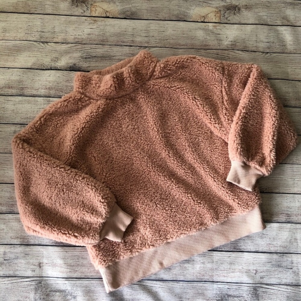 Gap Sherpa Mockneck Sweater Jacket Size M